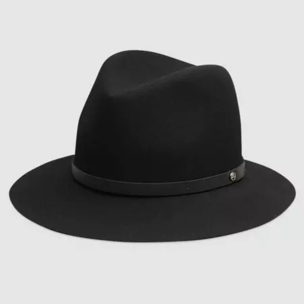 Rag & Bone Floppy Brim Fedora Hat - Black, Size Medium - Picture 5 of 8